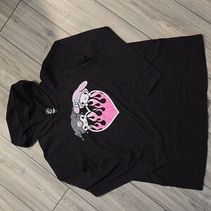 My Melody and Kuromi Hooded Longsleeve Tee